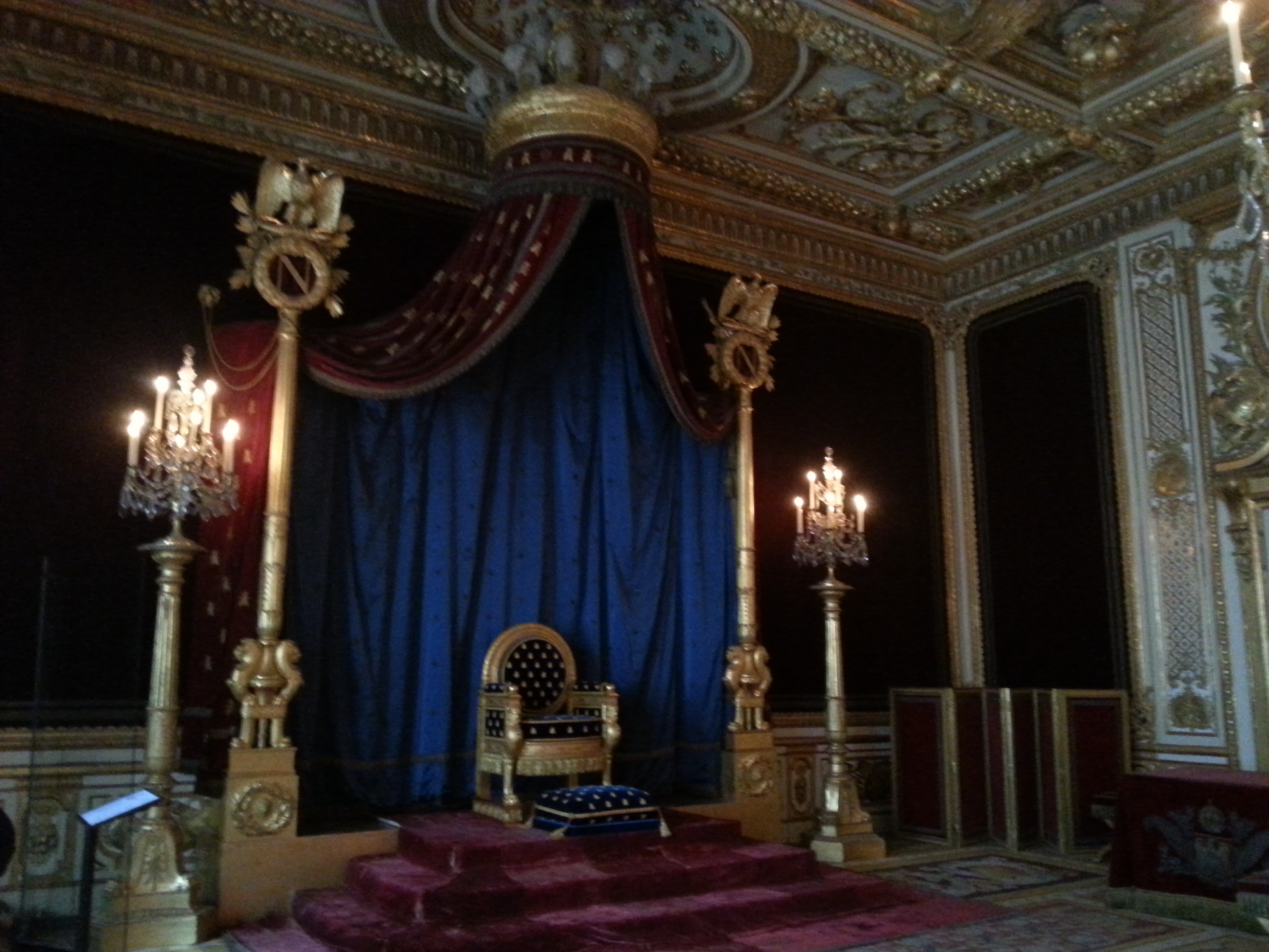 Throne room of Napoleon I, palace of Fontainebleau, France