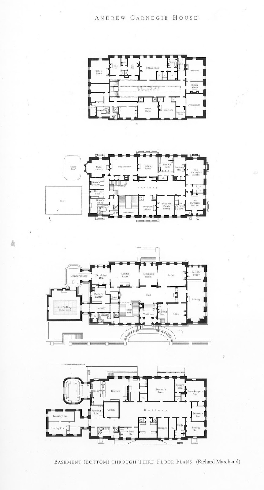 Andrew Carnegie Mansion Floor Plan